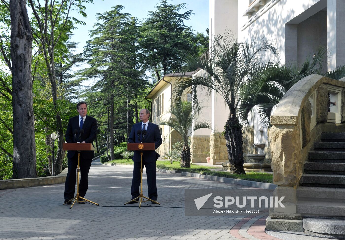 Vladimir Putin meets with David Cameron in Sochi
