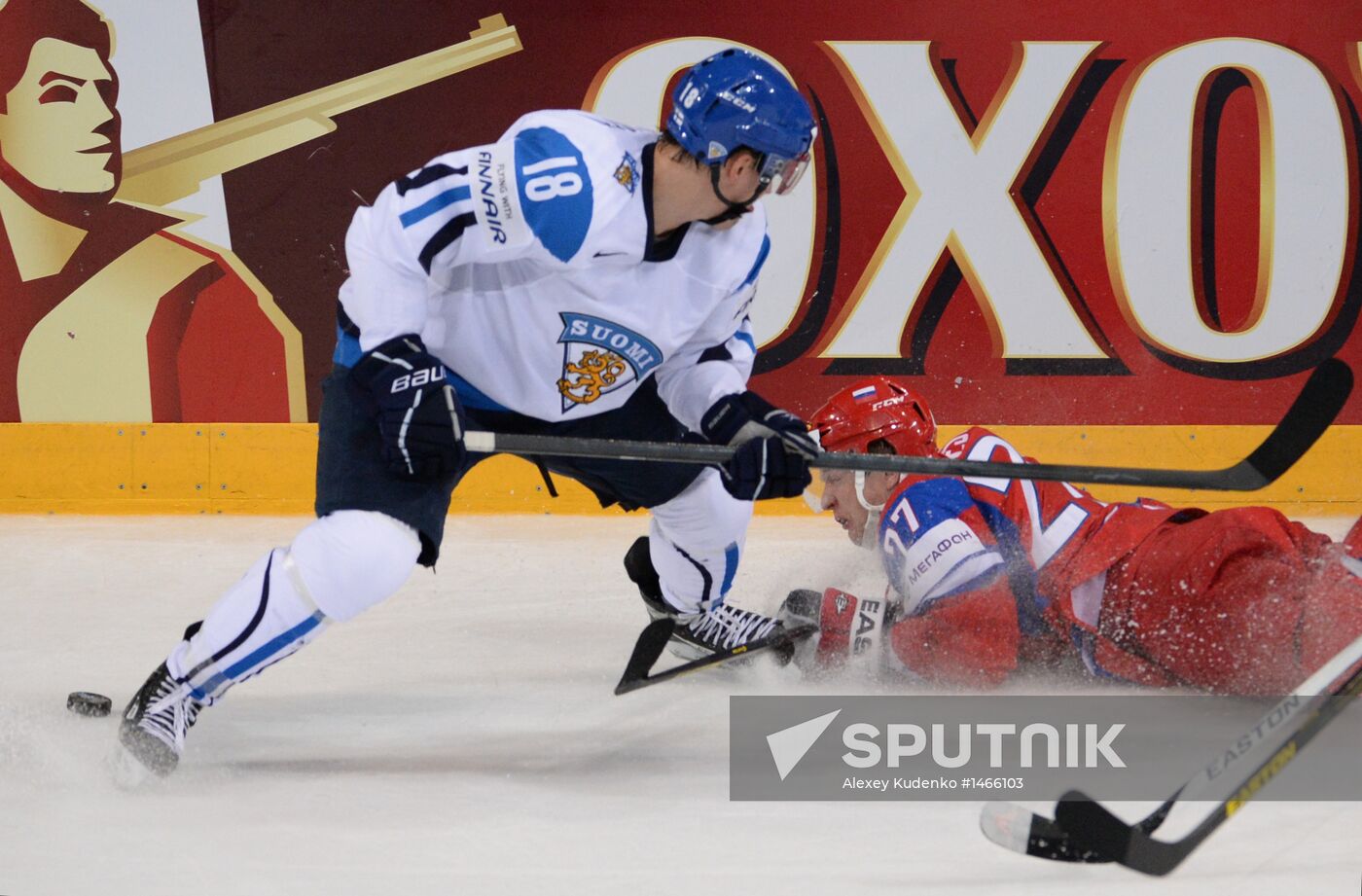 2013 Men's World Ice Hockey Championships. Russia vs. Finland