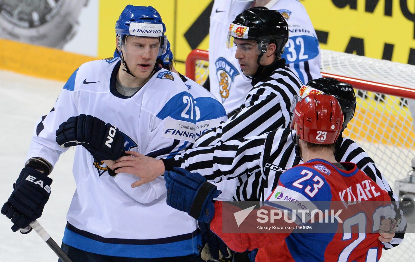 2013 Men's World Ice Hockey Championships. Russia vs. Finland