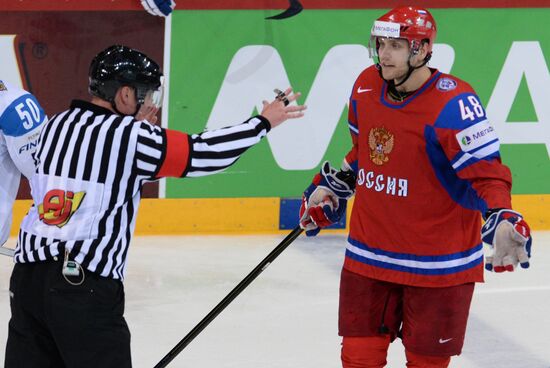 2013 Men's World Ice Hockey Championships. Russia vs. Finland