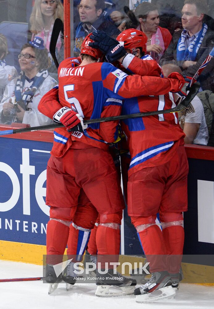 2013 Men's World Ice Hockey Championships. Russia vs. Finland