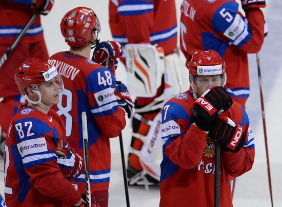 2013 Men's World Ice Hockey Championships. Russia vs. Finland