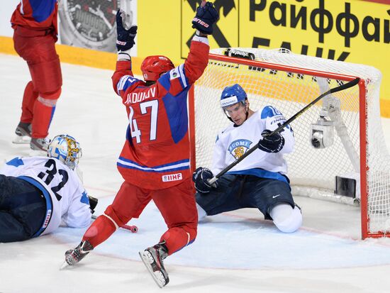 2013 Men's World Ice Hockey Championships. Russia vs. Finland