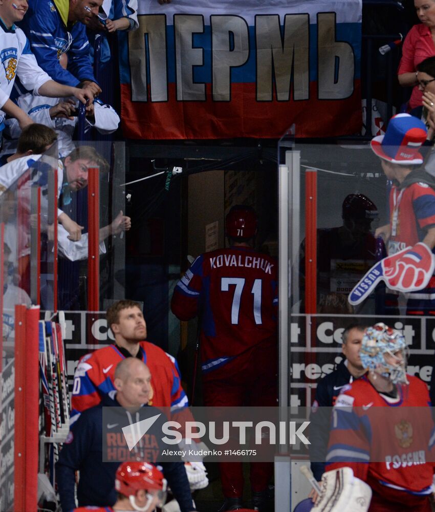 2013 Men's World Ice Hockey Championships. Russia vs. Finland