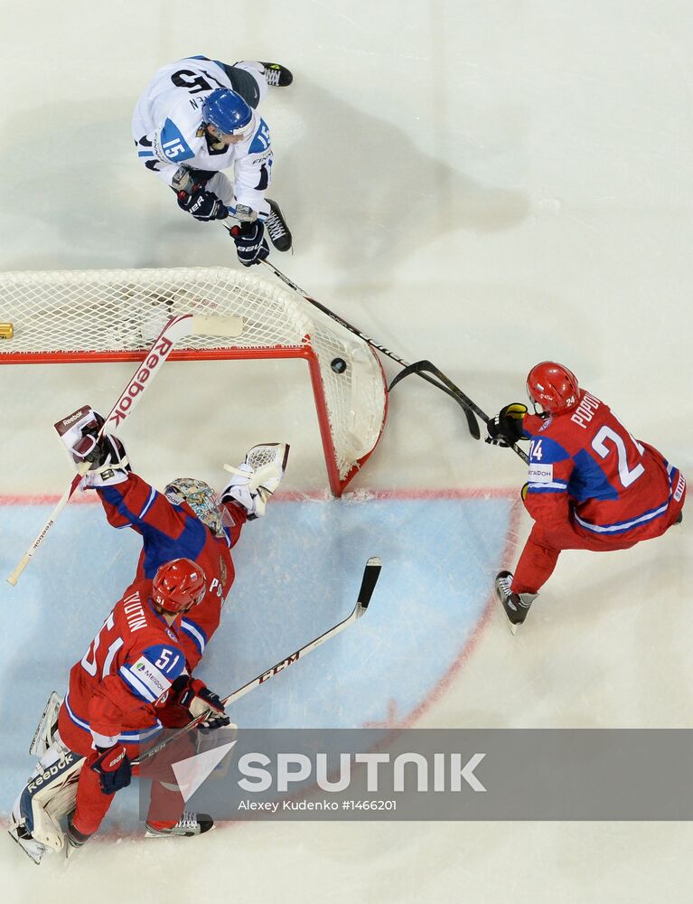 2013 Men's World Ice Hockey Championships. Russia vs. Finland