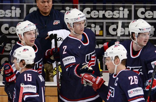Ice Hockey World Championship. United States vs. Germany
