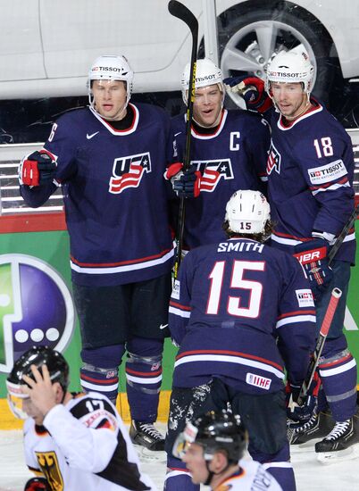Ice Hockey World Championship. United States vs. Germany
