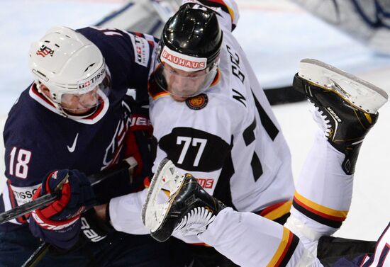 Ice Hockey World Championship. United States vs. Germany
