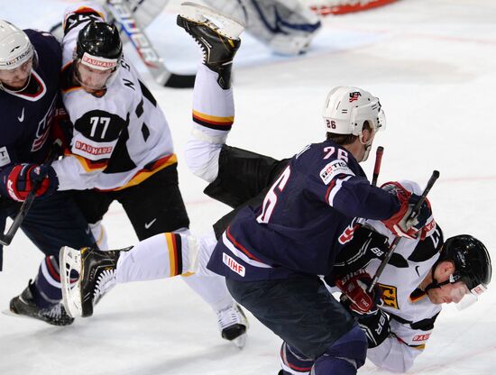 Ice Hockey World Championship. United States vs. Germany