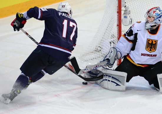 Ice Hockey World Championship. United States vs. Germany