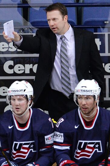 Ice Hockey World Championship. United States vs. Germany