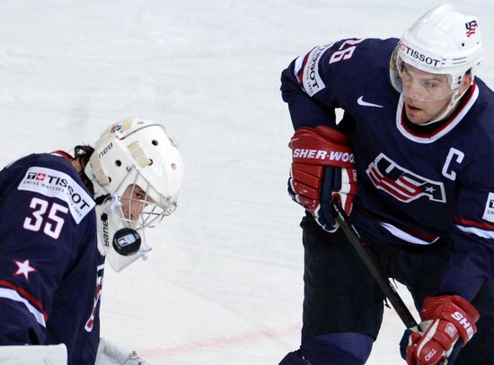 Ice Hockey World Championship. United States vs. Germany