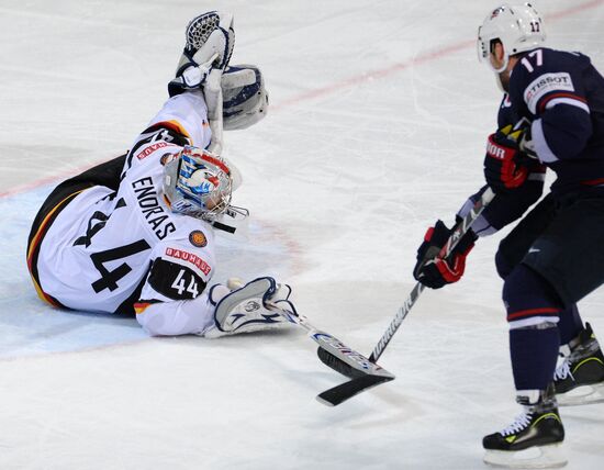 Ice Hockey World Championship. United States vs. Germany