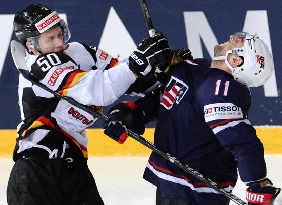 Ice Hockey World Championship. United States vs. Germany