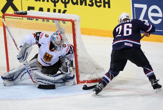Ice Hockey World Championship. United States vs. Germany