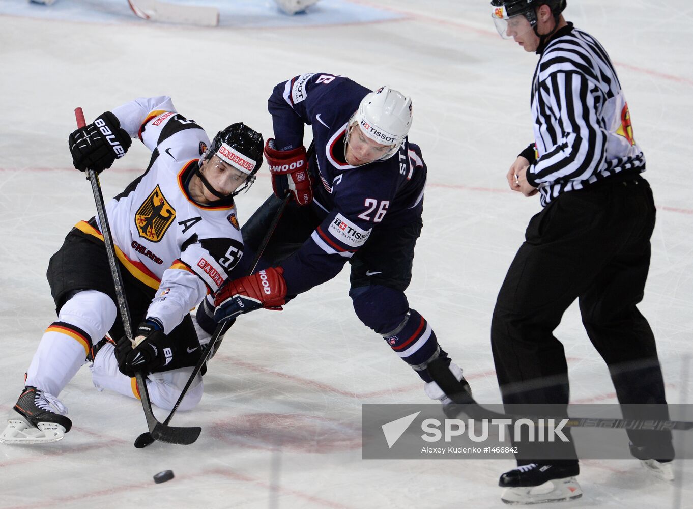 Ice Hockey World Championship. United States vs. Germany