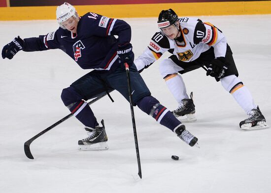 Ice Hockey World Championship. United States vs. Germany