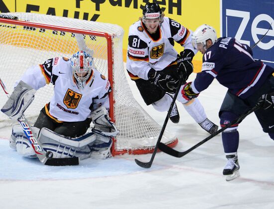 Ice Hockey World Championship. United States vs. Germany