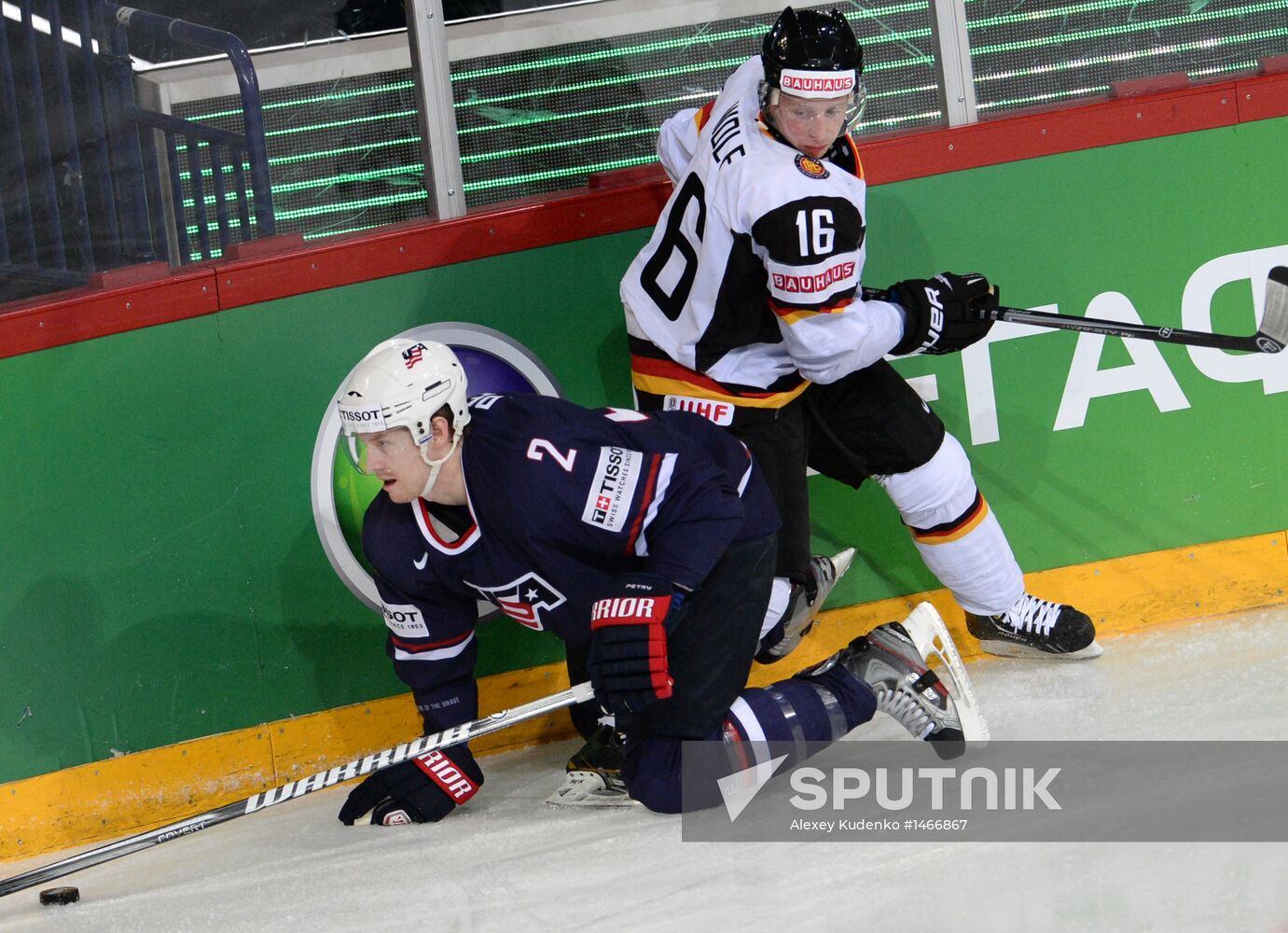 Ice Hockey World Championship. United States vs. Germany