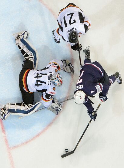 Ice Hockey World Championship. United States vs. Germany