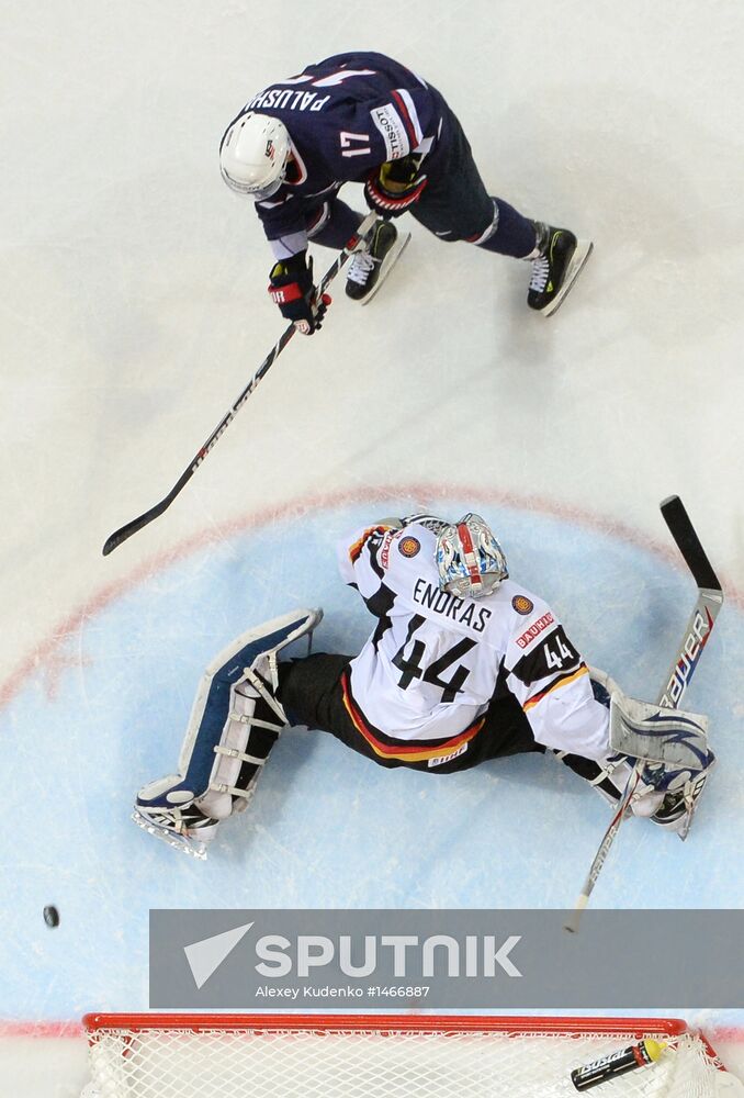 Ice Hockey World Championship. United States vs. Germany