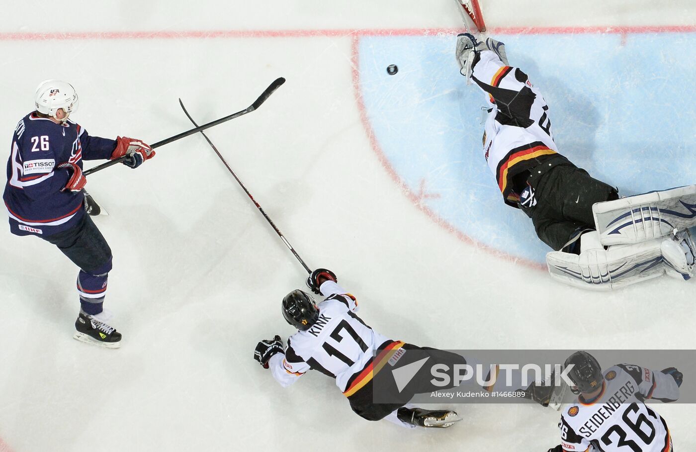 Ice Hockey World Championship. United States vs. Germany