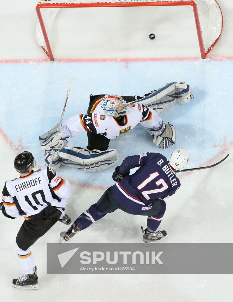 Ice Hockey World Championship. United States vs. Germany