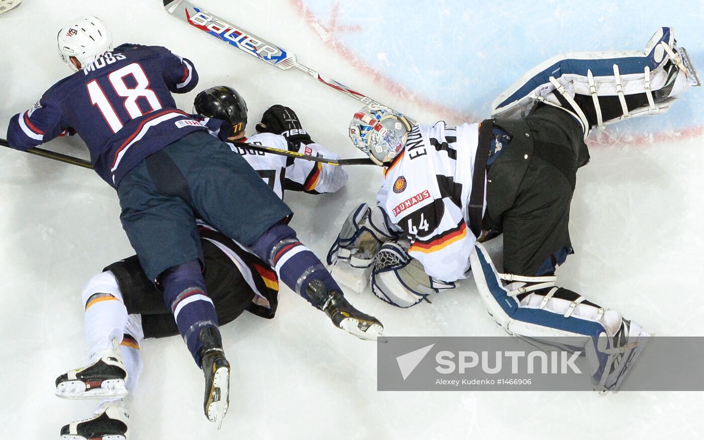 Ice Hockey World Championship. United States vs. Germany