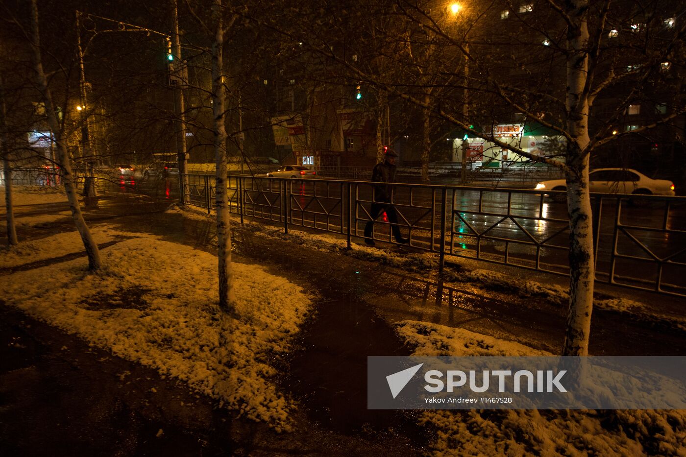 Snowfall instaed of heat in Tyva