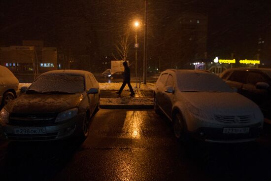 Snowfall instaed of heat in Tyva
