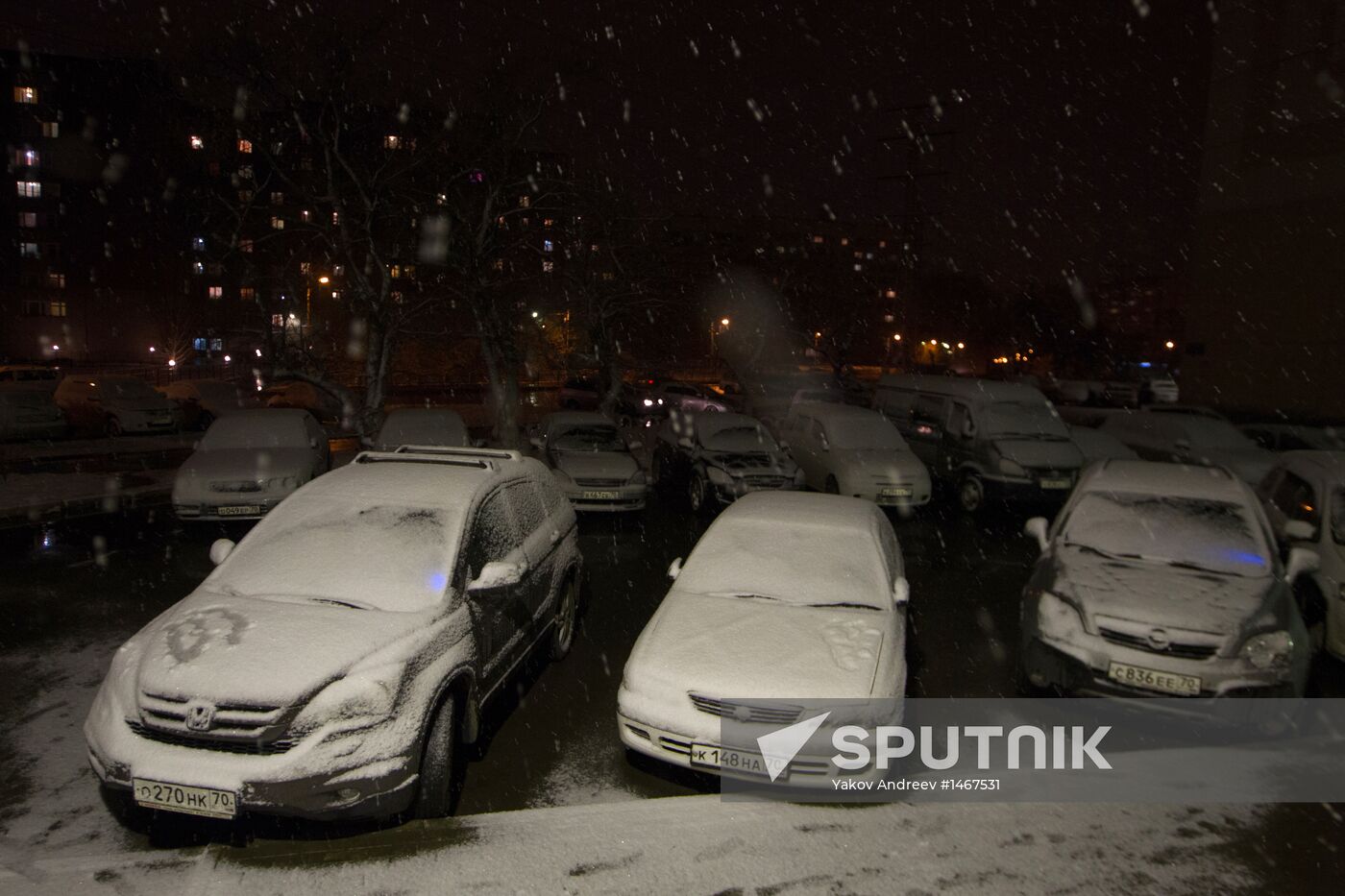Snowfall instaed of heat in Tyva