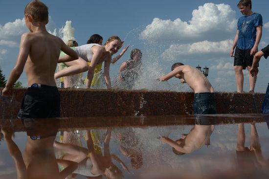 Record heat in Moscow