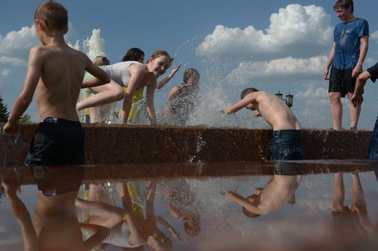 Record heat in Moscow