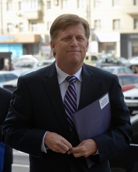 US Ambassador Michael McFaul arrives at Russian Foreign Ministry
