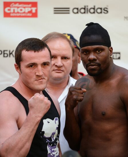 Boxing. Official weigh-in for D. Lebedev vs. G. Jones fight