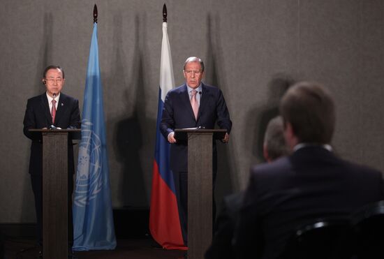 News conference by Ban Ki-moon and Sergey Lavrov