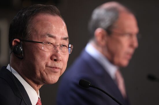 News conference by Ban Ki-moon and Sergey Lavrov
