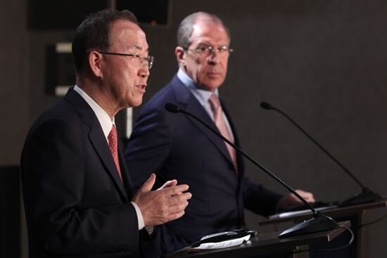 News conference by Ban Ki-moon and Sergey Lavrov