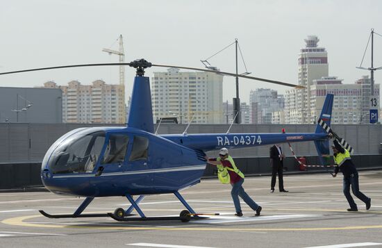 Moscow's first heliport opens