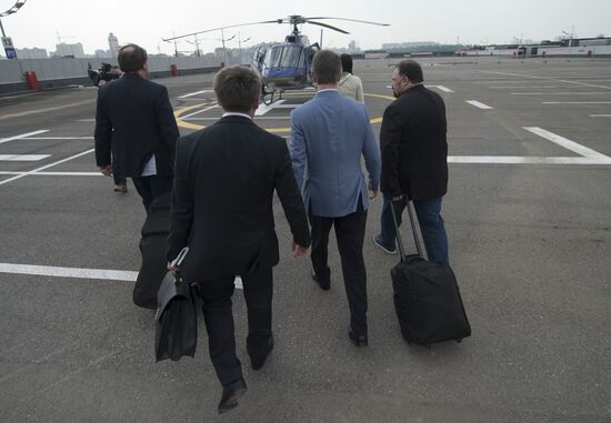 Moscow's first heliport opens
