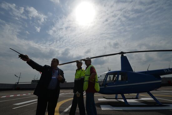Moscow's first heliport opens