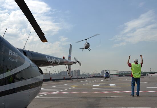 Moscow's first heliport opens