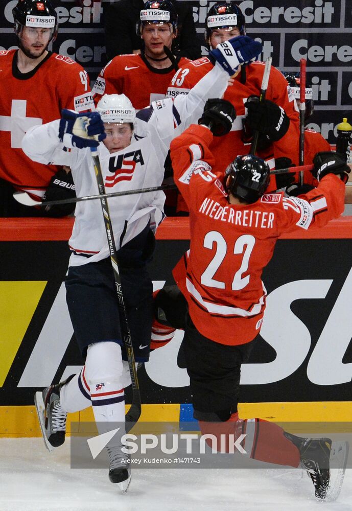 Hockey World Championship. Switzerland vs. United States