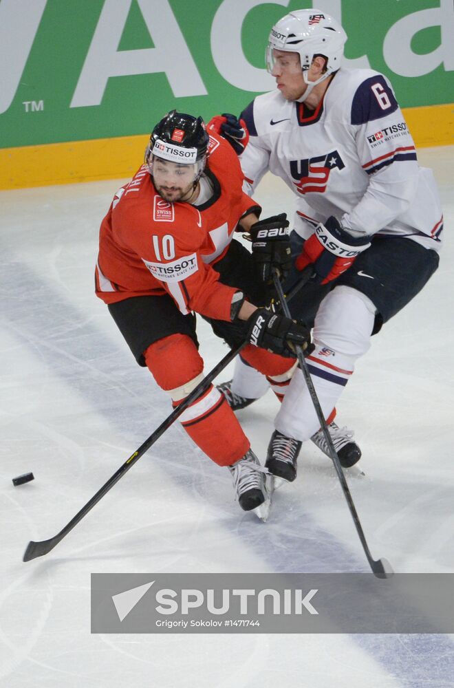 Hockey World Championship. Switzerland vs. United States