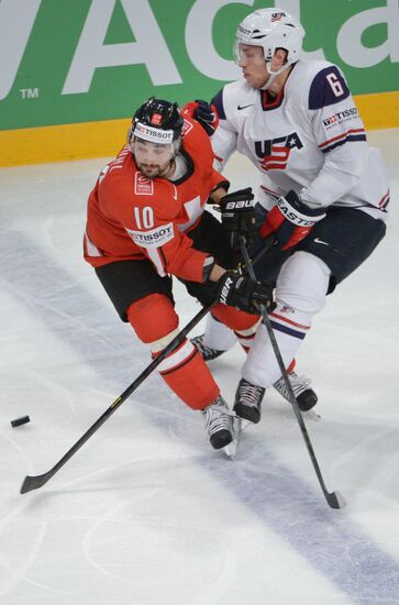 Hockey World Championship. Switzerland vs. United States