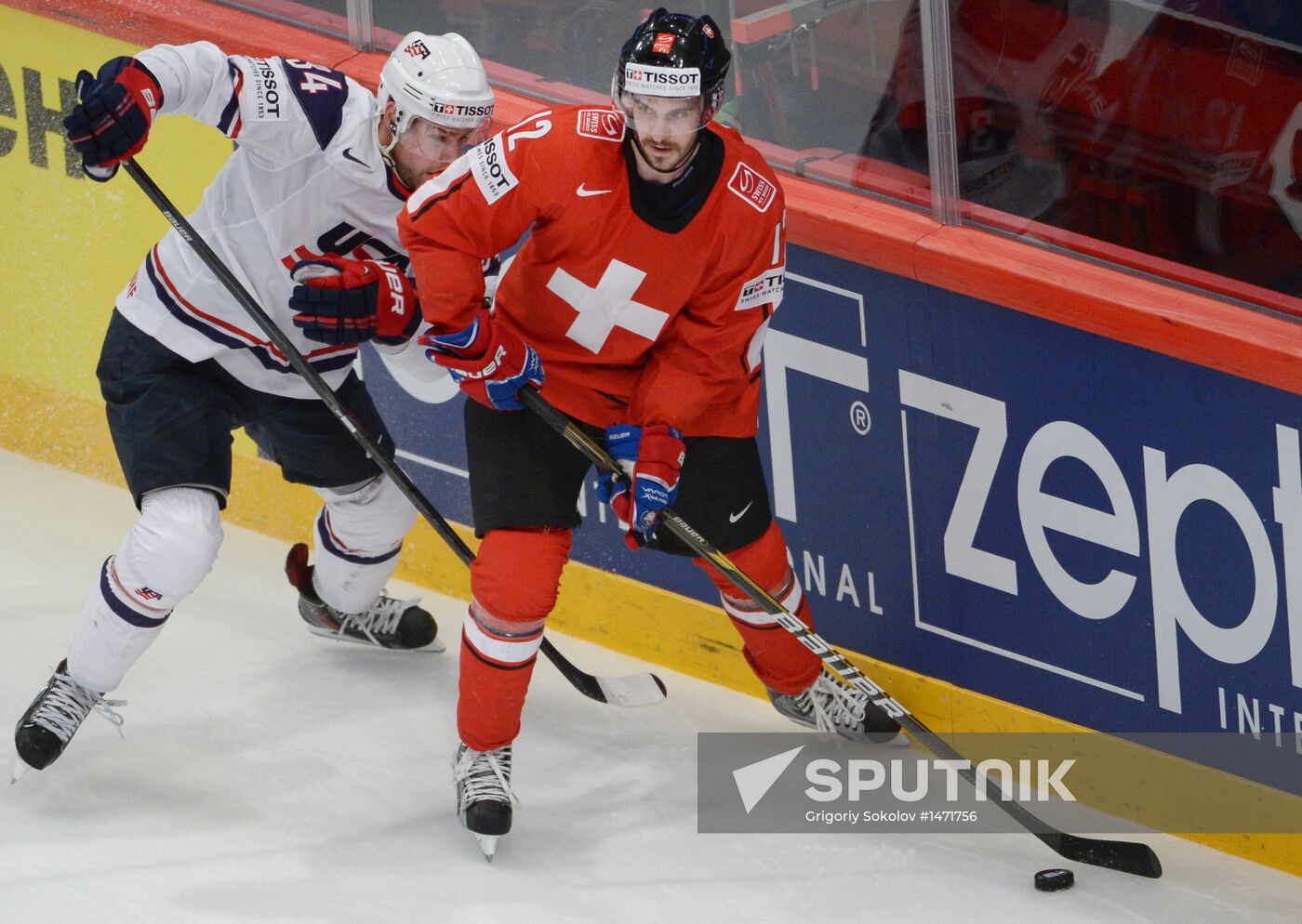 Hockey World Championship. Switzerland vs. United States