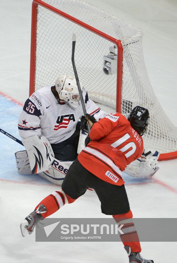 Hockey World Championship. Switzerland vs. United States