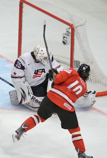 Hockey World Championship. Switzerland vs. United States
