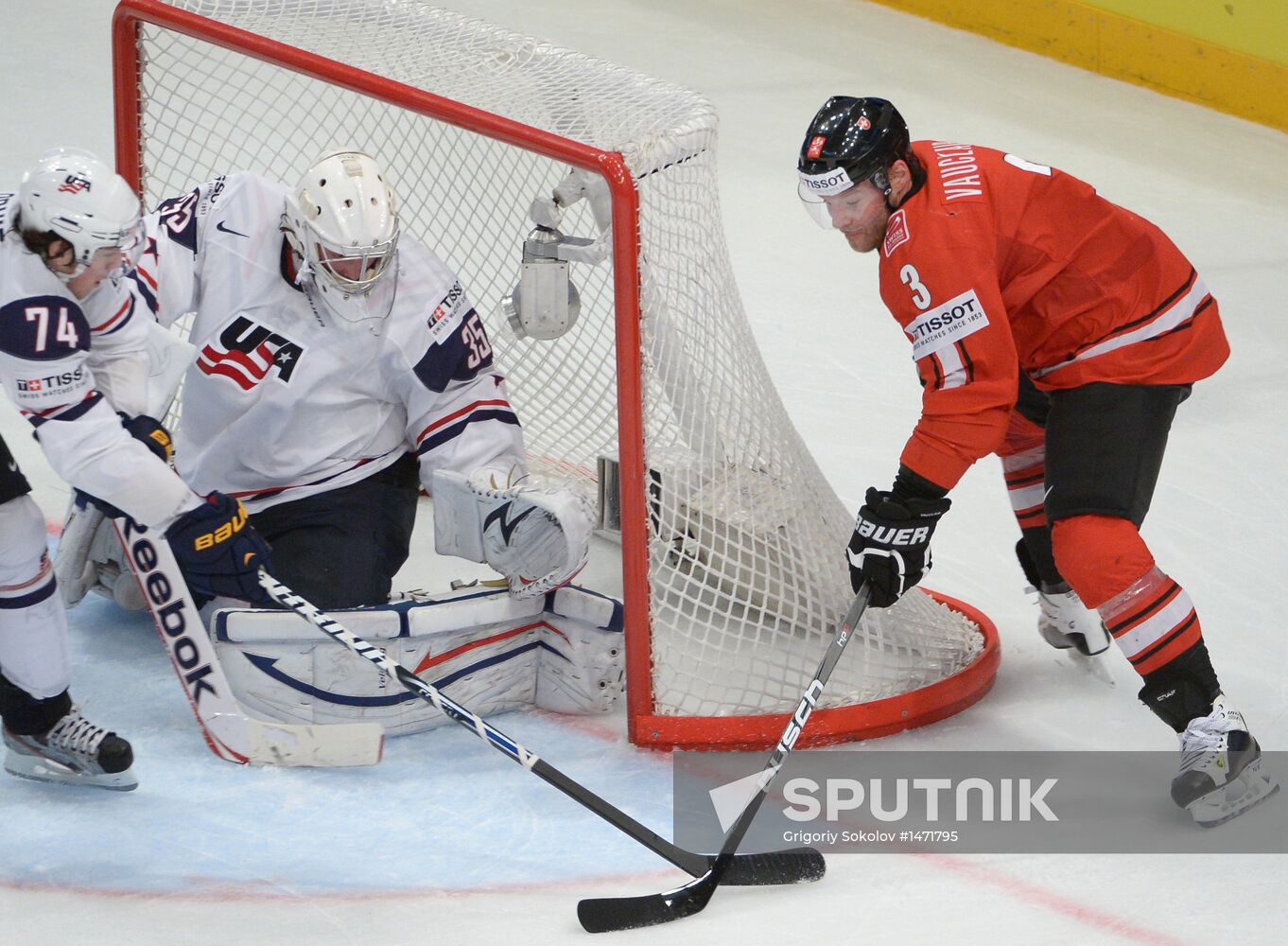 Hockey World Championship. Switzerland vs. United States