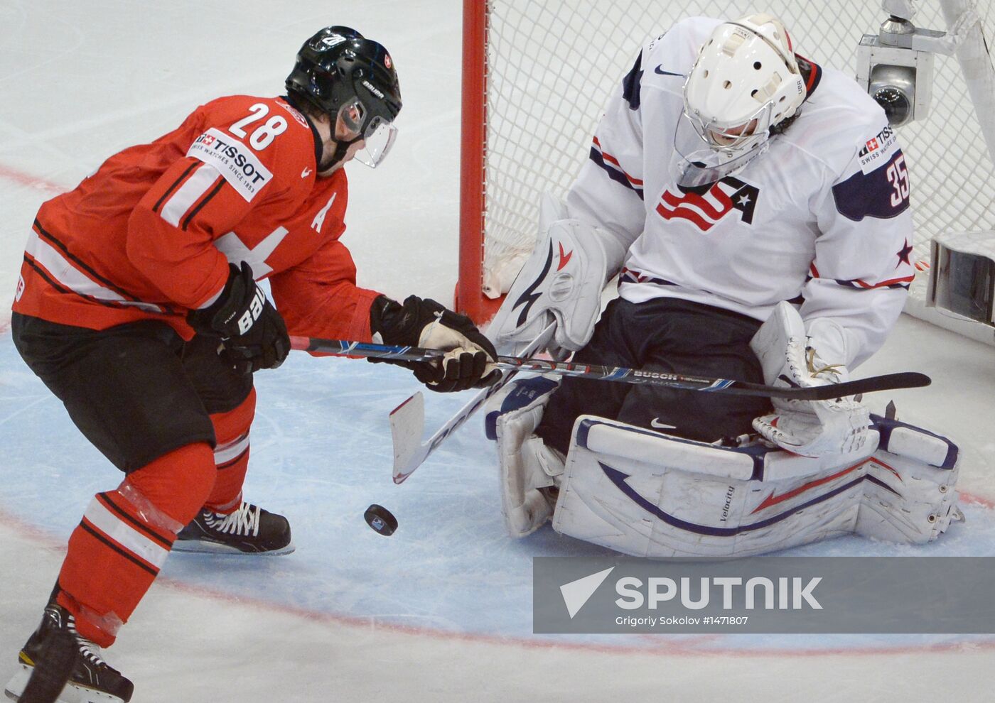 Hockey World Championship. Switzerland vs. United States